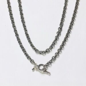 Rare Retired David Yurman Cable Rolo Chain Necklace 36”